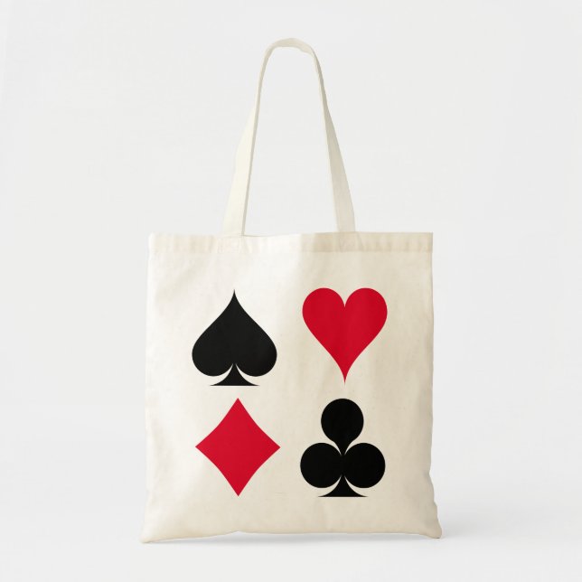 Tote Bag Jouer des symboles de cartes motif (Devant)
