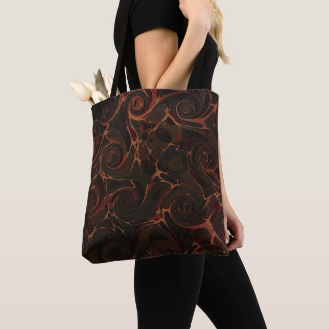 Tote Bag Jouer des torrents Brown foncé (De près)
