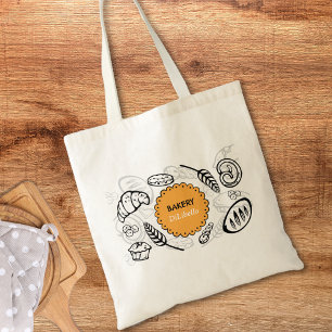 Tote Bag Jouer Pain de Doodle Illustrations Boulangerie