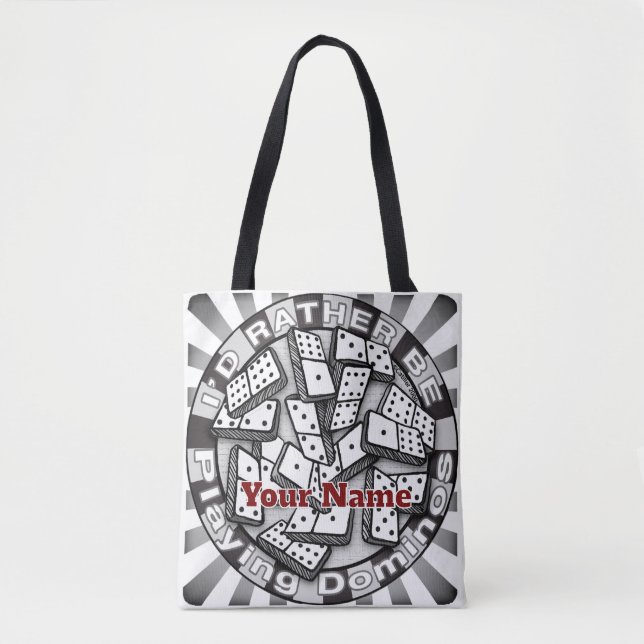 Tote Bag Jouer plutôt aux dominos (Devant)
