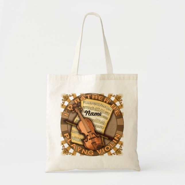 Tote Bag Jouer plutôt du violon (Devant)