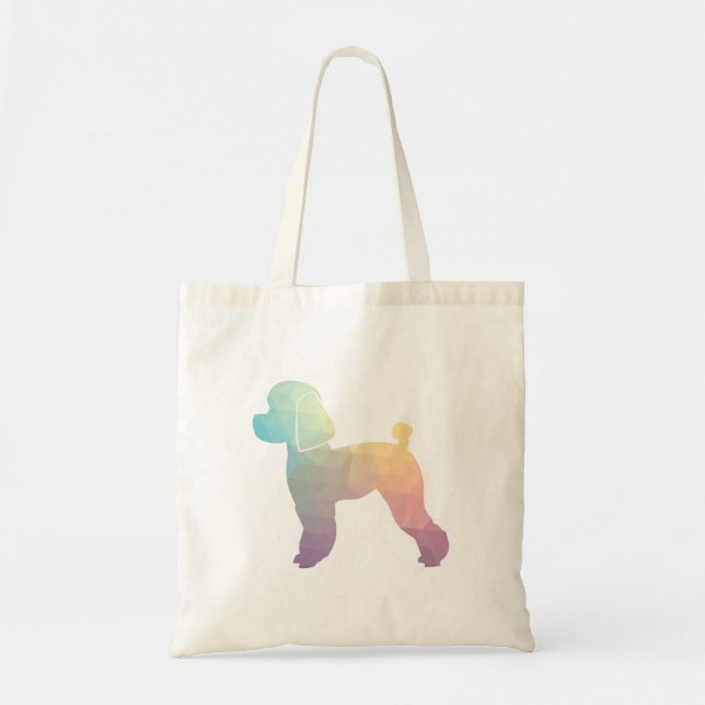 Tote Bag Jouet Poodle Chien Geo Silhouette Pastel (Devant)