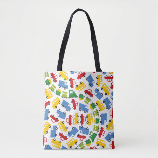 Tote Bag Jouets de garçons Transport coloré Fête d'annivers