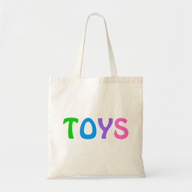 Tote Bag JOUETS en lettres colorées (Devant)