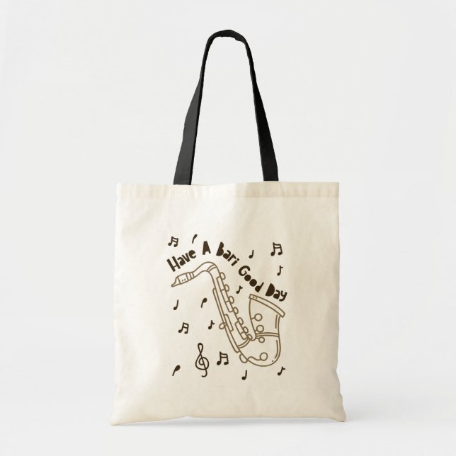 Tote Bag Joueur Baritone Ont Bari Bonne Journée (Devant)