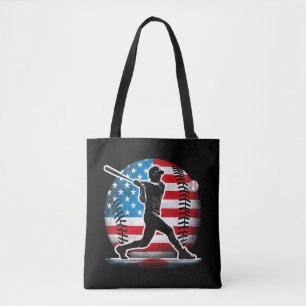 Tote Bag Joueur de baseball américain avec les États-Unis