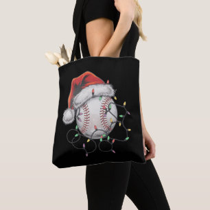 Tote Bag Joueur de baseball de Noël de père Noël Sports