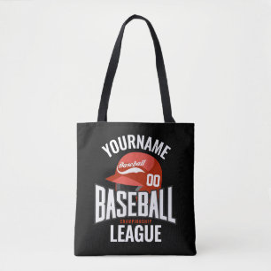 Tote Bag Joueur de baseball personnalisé NOM Équipe Champ C