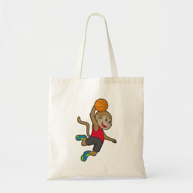 Tote Bag Joueur de basket-ball singe (Devant)