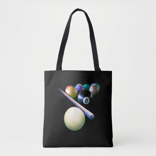 Tote Bag Joueur de billard Billard Balls Cue Snooker (Devant)