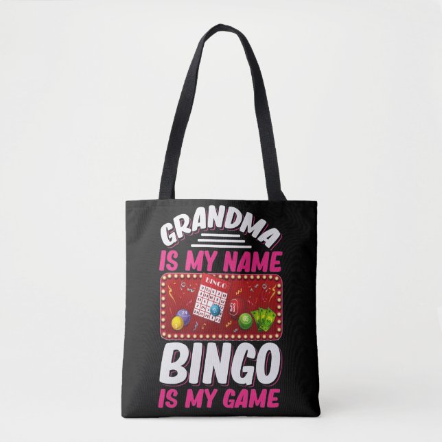 Tote Bag Joueur de Bingo Grand-mère Funny Bingo Grand-mère (Devant)