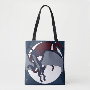 Tote Bag Joueur de dragon de lune de fantasy mythique ascen