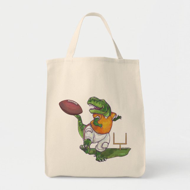 Tote Bag Joueur de football Dino (Devant)