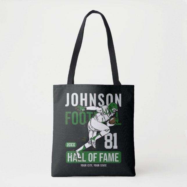 Tote Bag JOUEUR DE Football Personnalisé Équipe NUMBER Spor (Devant)