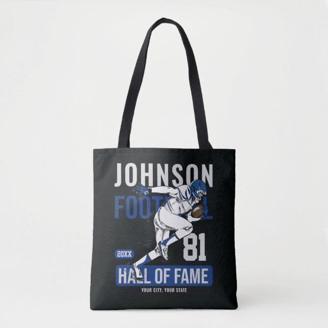 Tote Bag JOUEUR DE Football Personnalisé Équipe NUMBER Spor (Devant)