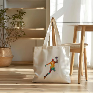 Tote Bag Joueur de Handball Coloré