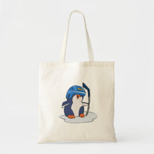 Tote Bag Joueur de hockey Penguin choisir la couleur de l