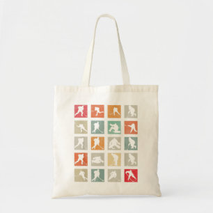 Tote Bag Joueur de hockey sur glace Retro