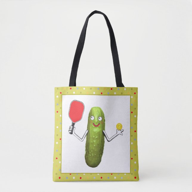 Tote Bag Joueur de pickleball (Devant)