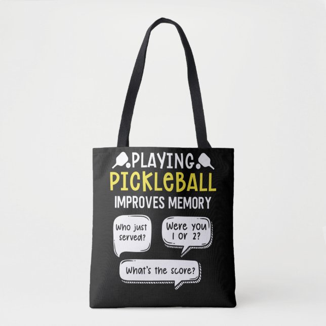 Tote Bag Joueur de Pickleball de sport amusant (Devant)