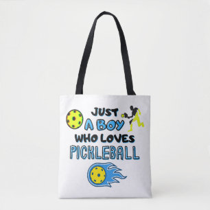 Tote Bag Joueur de Pickleball Drôle Juste Un Garçon Qui Aim