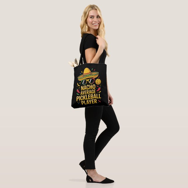 Tote Bag Joueur de pickleball moyen nacho (Sur le modèle)