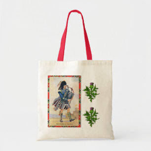 Tote Bag Joueur de pipeau écossais, l'oscillation du kilt