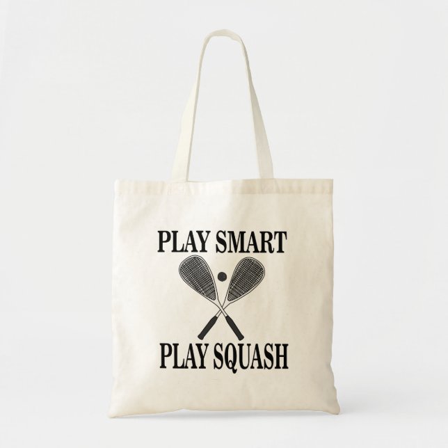 Tote Bag Joueur de squash anniversaire (Devant)
