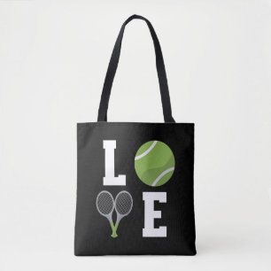 Tote Bag Joueur de tennis Ball and Rackets