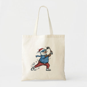 Tote Bag Joueur de tennis bonhomme de neige Noël 2026 Vacan