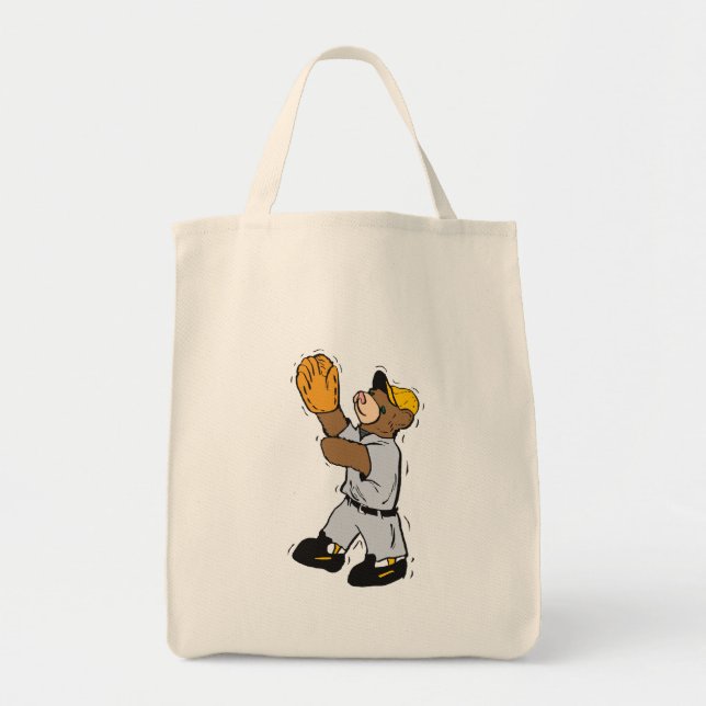 Tote Bag Joueur de terrain d'ours de nounours (Devant)