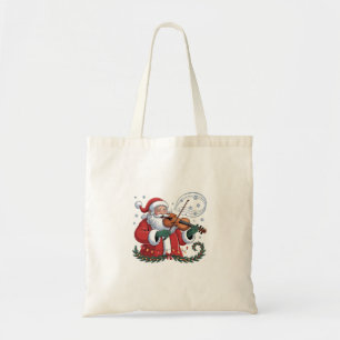 Tote Bag Joueur de violon Santa violoniste Musique de Noël