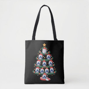 Tote Bag Joueur de volley-ball Lumières Sapin de Noël Sport