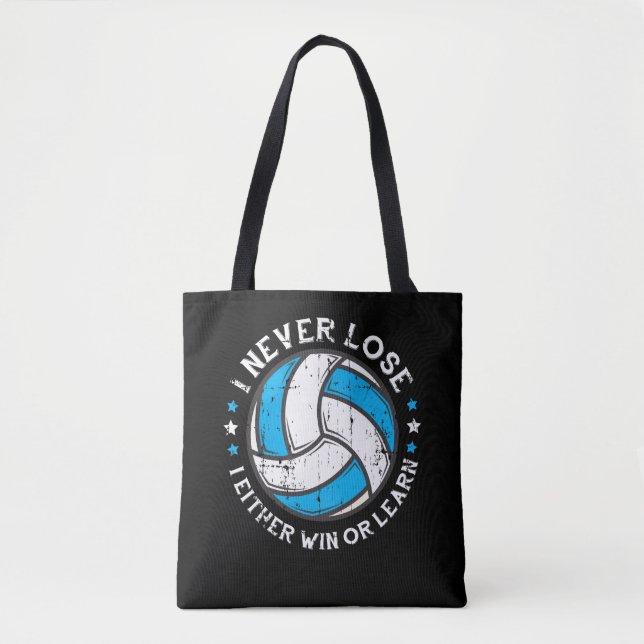 Tote Bag Joueur De Volley-Ball Motivation Setter Je Ne Perd (Devant)