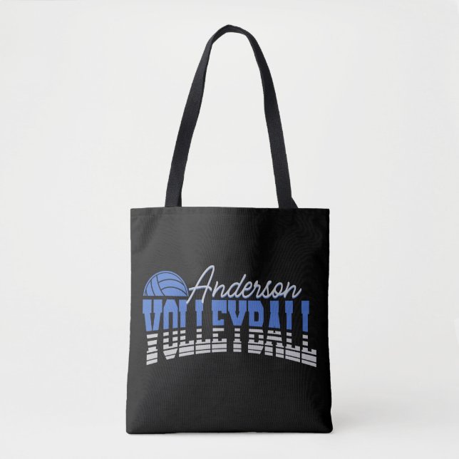 Tote Bag Joueur de volley-ball personnalisé AJOUTER UN NOM  (Devant)