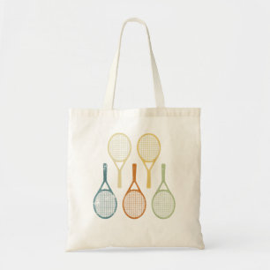 Tote Bag Joueur d'entraîneurs de raquette de tennis Vintage