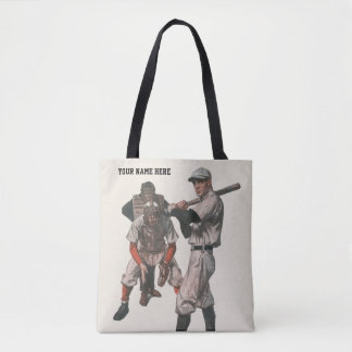 Tote Bag Joueurs de baseball de sport vintage
