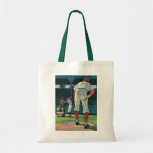 Tote Bag Joueurs de baseball vintage sur le monticule