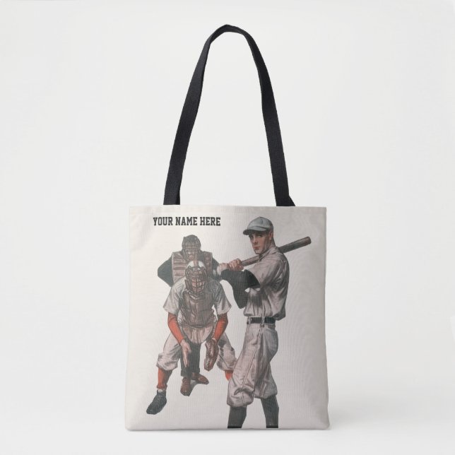 Tote Bag Joueurs De Baseball vintages (Devant)