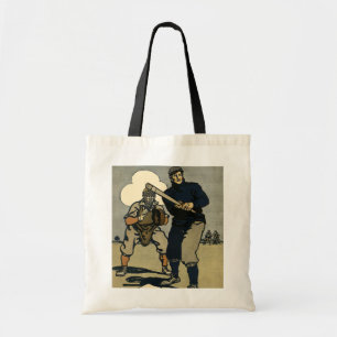 Tote Bag Joueurs De Baseball vintages, Art Stylisé