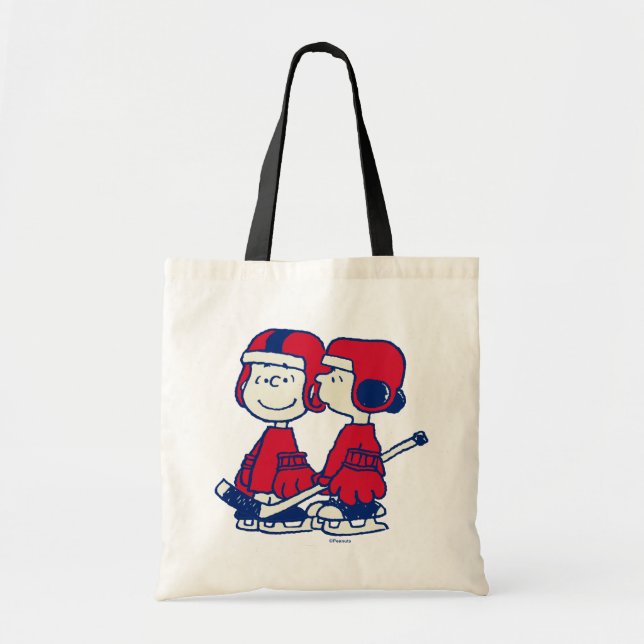 Tote Bag Joueurs de hockey sur glace Linus & Lucy (Devant)