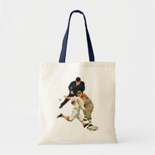 Tote Bag Joueurs vintages de baseball de sport en sécurité