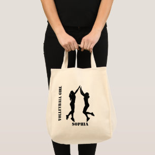 Tote Bag Joueuse de volleyball fille, équipe fille Annivers