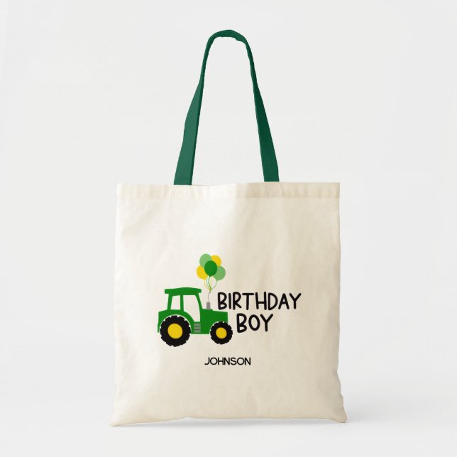 Tote Bag Jour d'anniversaire tracteur (Devant)