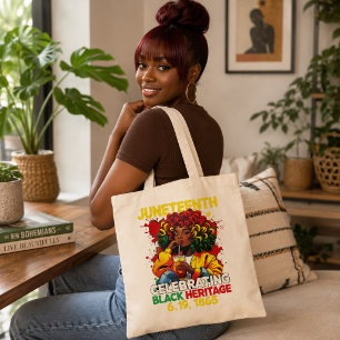 Tote Bag Jour de la liberté Juneteenth célébrant l'histoire