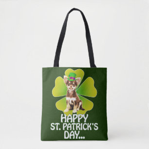 Tote Bag Jour de la Saint-Patrick Casquette des Chihuahua
