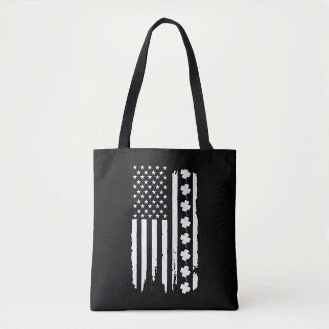 Tote Bag Jour de la Saint Patrick du drapeau américain (Devant)