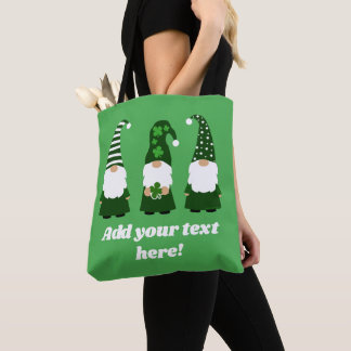 Tote Bag Jour de la Saint Patrick Gnomes mignon Personnalis