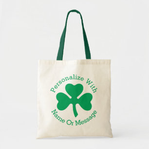 Tote Bag Jour de la Saint Patrick PERSONNALISÉ de shamrock
