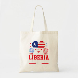 Tote Bag Jour de l'indépendance du Libéria 1847 Cœur patrio